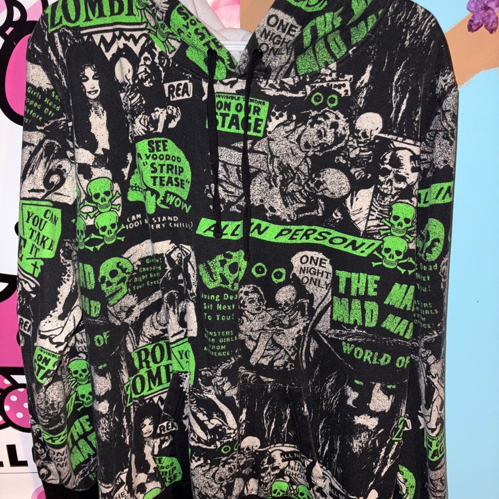 Rob Zombie Comic Style Hoodie